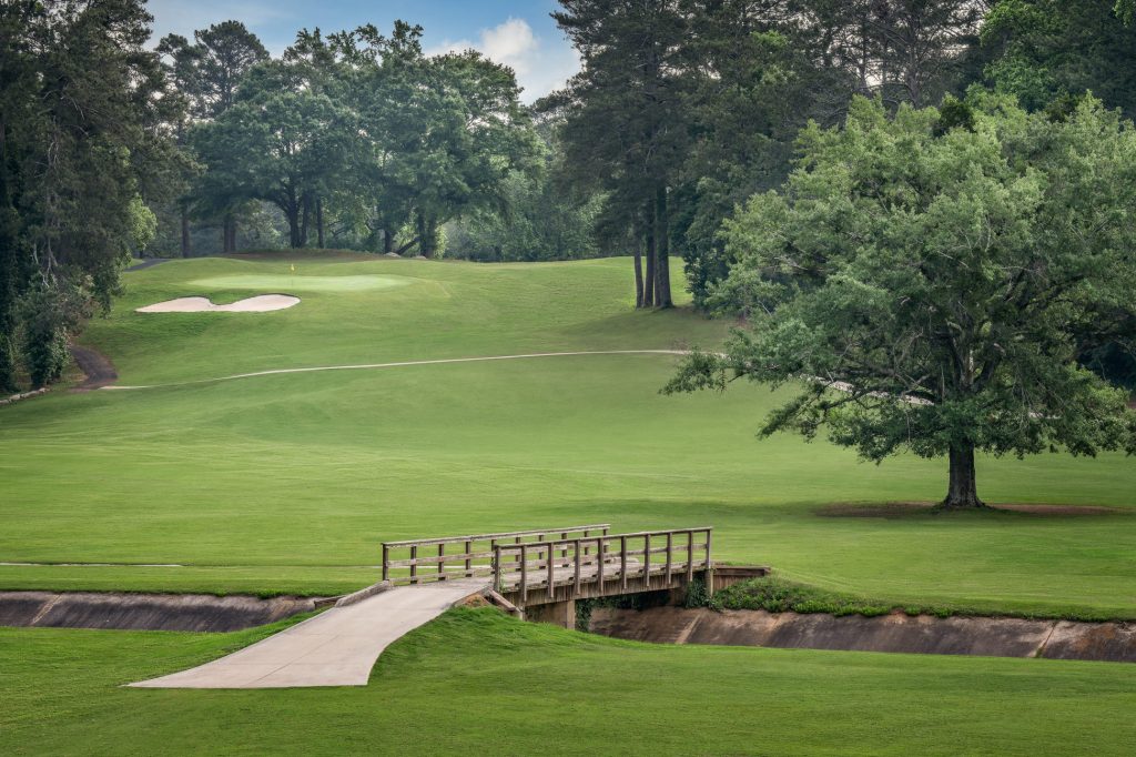 Bridge on the course greens